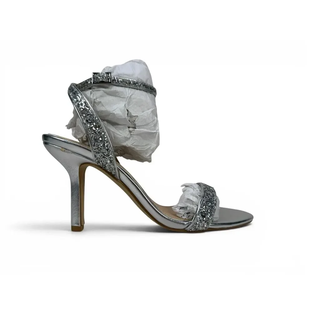 Badgley Mischka OJAI II  High Heels Womens 6 Metallic Smoke Glitter Evening Shoe